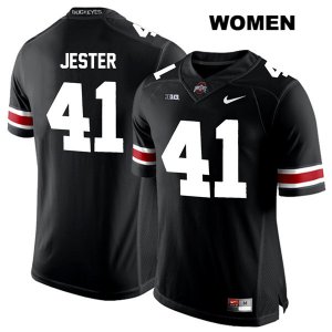 Women's NCAA Ohio State Buckeyes Hayden Jester #41 College Stitched Authentic Nike White Number Black Football Jersey ZU20P45GI